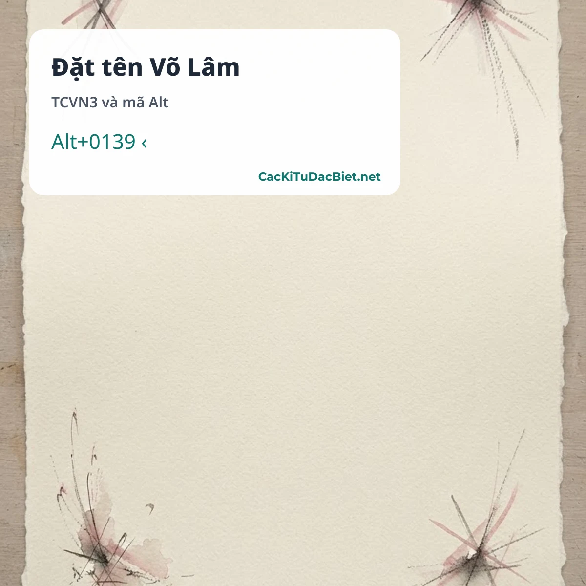Đặt tên Võ Lâm 1 có dấu bằng TCVN3