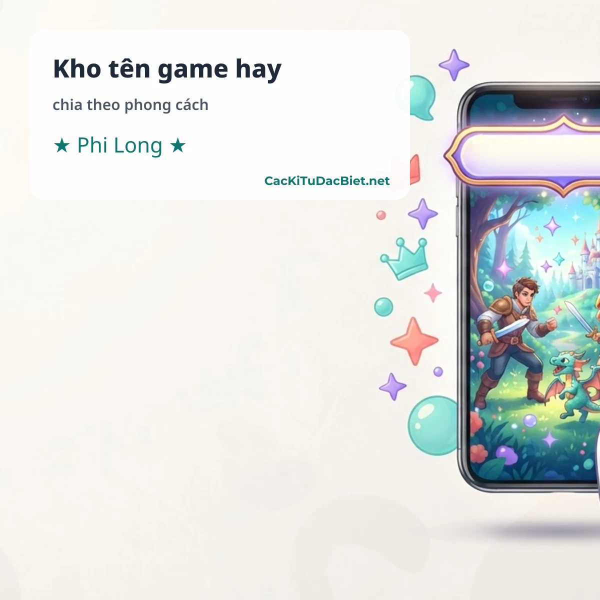 Kho tên game hay theo phong cách