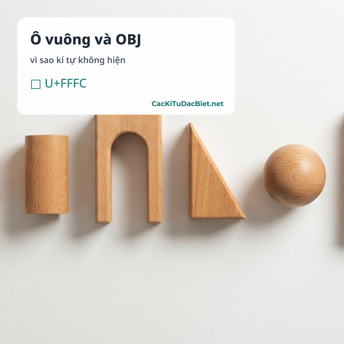 Vì sao kí tự thành ô vuông và chữ OBJ