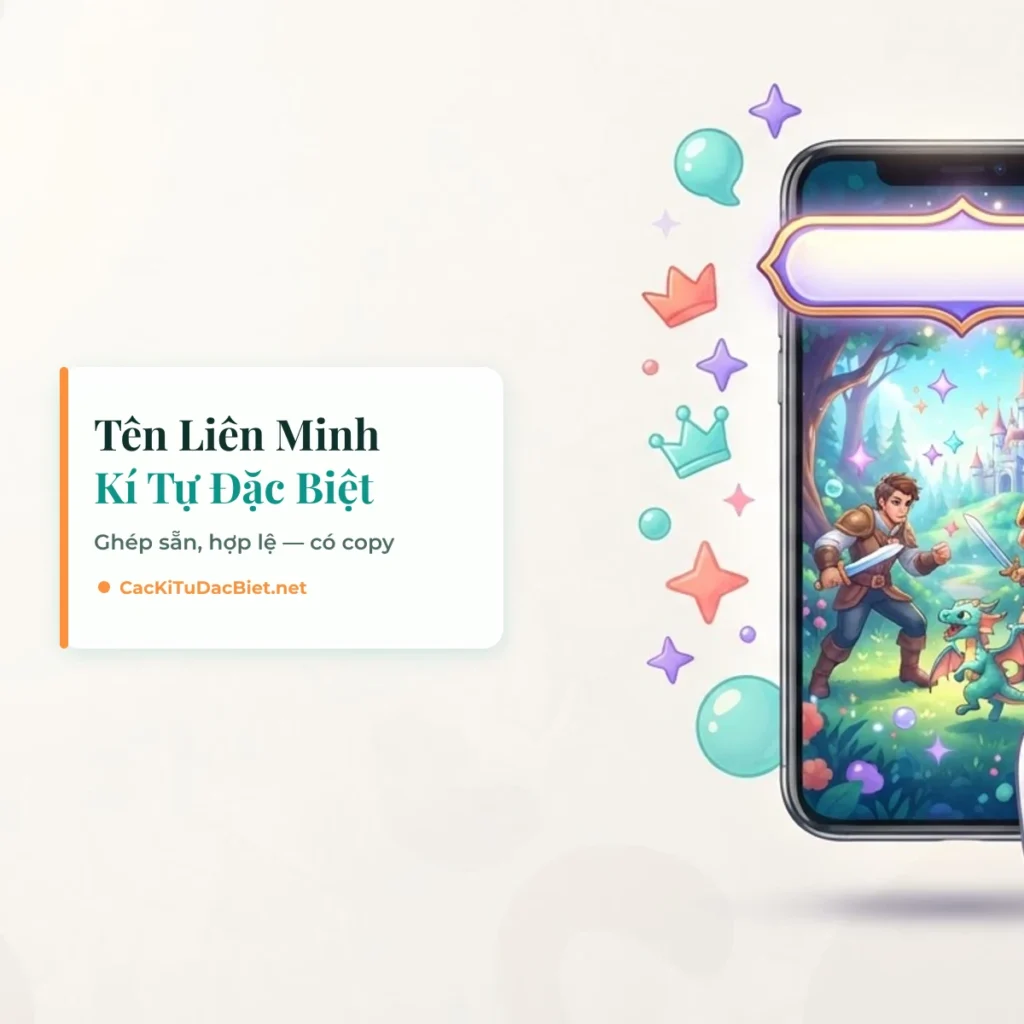 Tên Liên Minh kí tự đặc biệt, ghép sẵn và copy