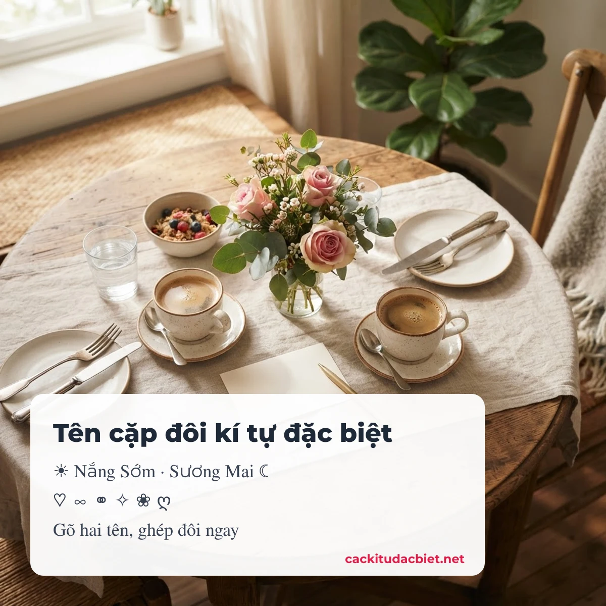 Tên cặp đôi kí tự đặc biệt ghép đôi